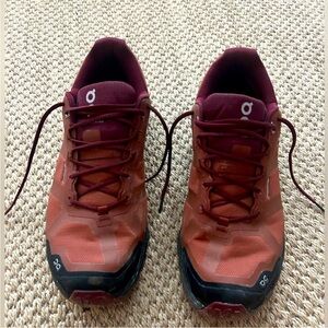 On Cloud Burgundy Trail Shoes